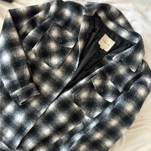 Black and White Plaid Jacket